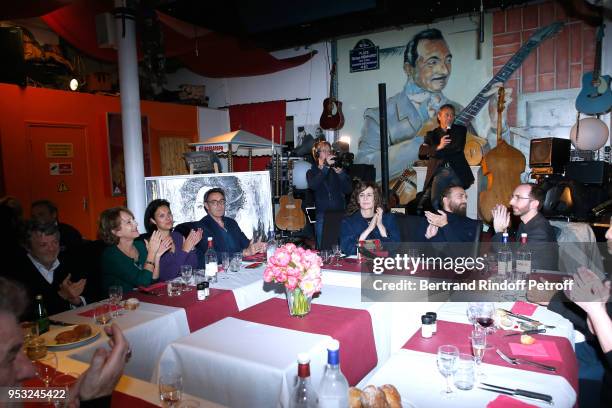 Jean-Louis Borloo, Nathalie Baye, Beatrice Schonberg, Daniel Lauclair, Valerie Lemercier and Organizer of the event Louis-Michel Colla attend the...