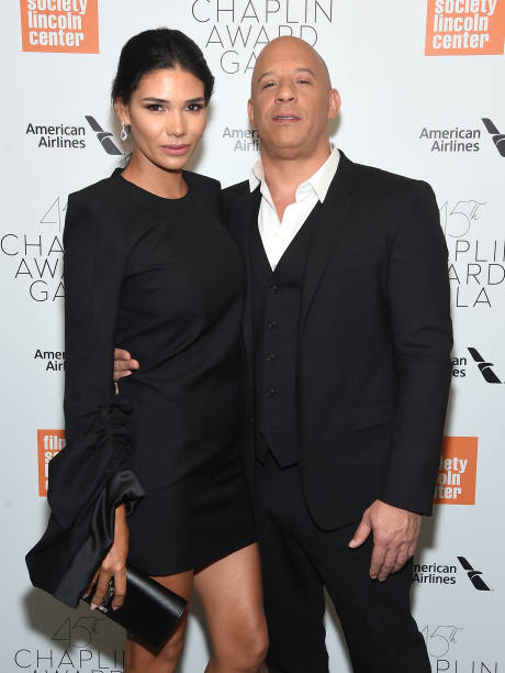 Model Paloma Jiménez and actor Vin Diesel attend the 45th Chaplin Award Gala at the on April 30, 2018 in New York City.