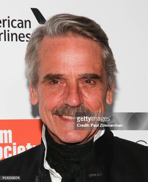Actor Jeremy Irons attends the 45th Chaplin Award Gala Honoring Helen Mirren on April 30, 2018 in New York City.