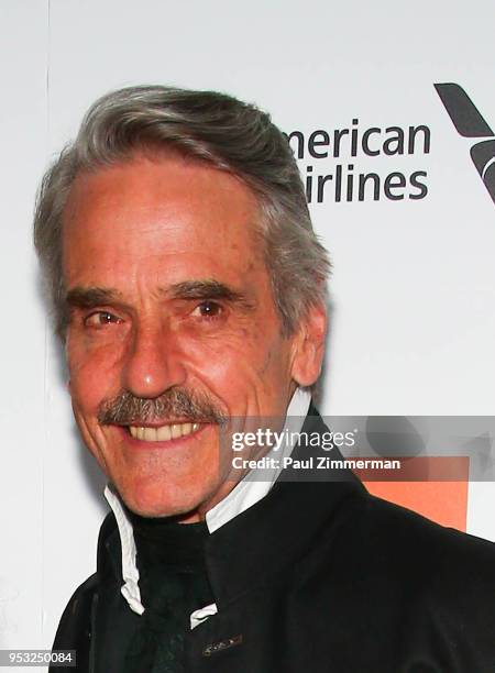 Actor Jeremy Irons attends the 45th Chaplin Award Gala Honoring Helen Mirren on April 30, 2018 in New York City.