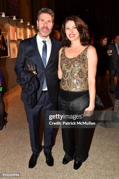 Rocco Basile and Carolina Stavrositu attend BOMB's 37th Anniversary Gala & Art Auction at Capitale on April 30, 2018 in New York City.