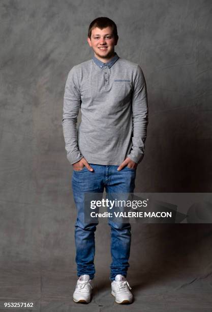 Actor Anthony Bajon poses during the Colcoa French Film Festival at the Directors Guild of America, on April 30 West Hollywood, California.