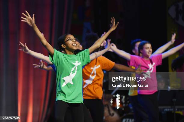 The NDI Dancers perform during the National Dance Institute Annual Gala at The Ziegfeld Ballroom on April 30, 2018 in New York City.