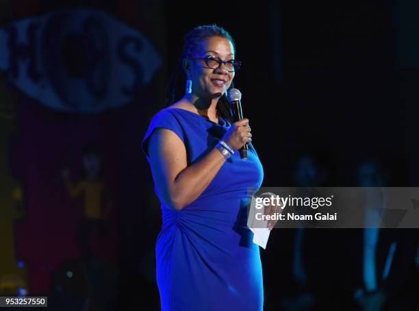 Traci Lester speaks onstage during the National Dance Institute Annual Gala at The Ziegfeld Ballroom on April 30, 2018 in New York City.