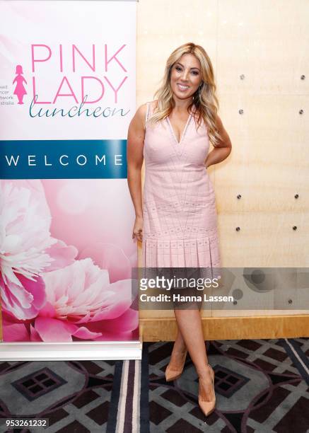Jo Casamento arrives ahead of the 6th Annual Pink Lady Luncheon on May 1, 2018 in Sydney, Australia.