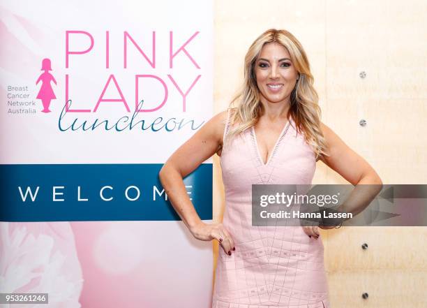 Jo Casamento arrives ahead of the 6th Annual Pink Lady Luncheon on May 1, 2018 in Sydney, Australia.