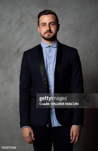 Writer Niels Rahou poses during the Colcoa French Film Festival at the Directors Guild of America, on April 30 West Hollywood, California.