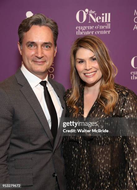 Nicholas Rohlfing and Heidi Blickenstaff attend The Eugene O'Neill Theater Center's 18th Annual Monte Cristo Award Honoring Lin-Manuel Miranda at...