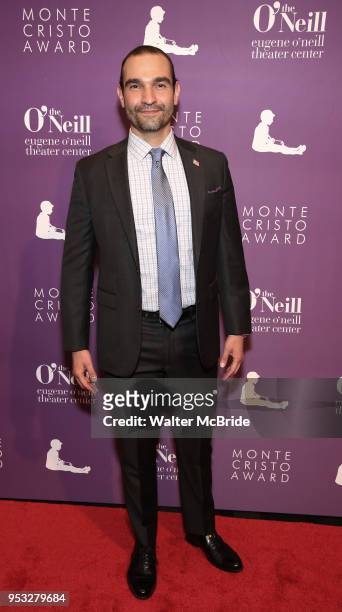Javier Munoz attends The Eugene O'Neill Theater Center's 18th Annual Monte Cristo Award Honoring Lin-Manuel Miranda at Edison Ballroom on April 30,...