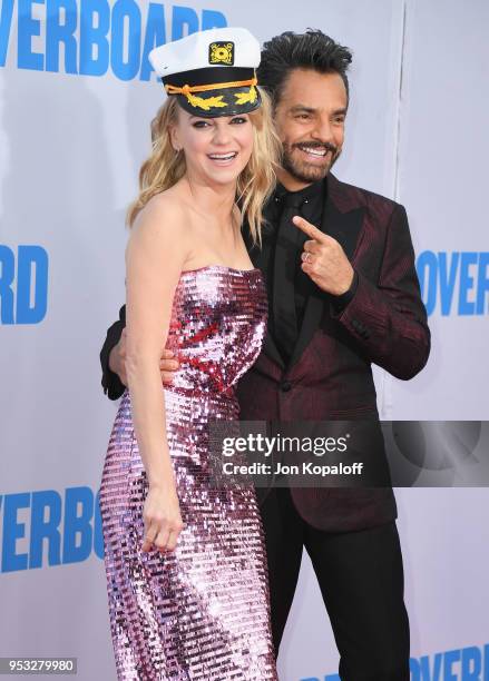 Anna Faris and Eugenio Derbez attend the premiere of Lionsgate and Pantelion Film's "Overboard" at Regency Village Theatre on April 30, 2018 in...