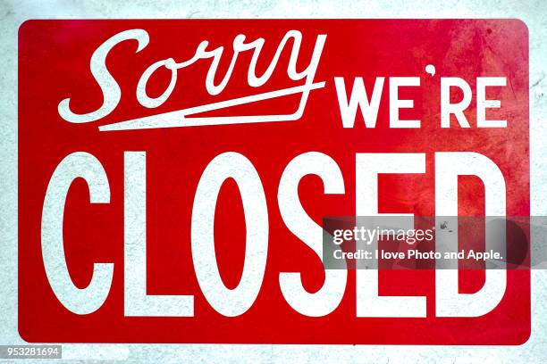 sorry we`re closed - closed ストックフォトと画像
