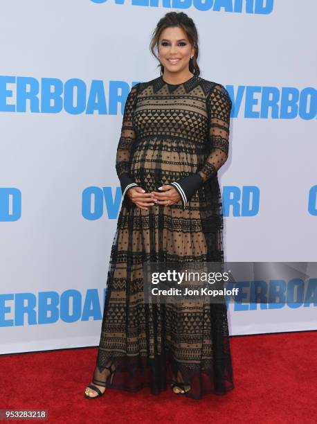 Eva Longoria attends the premiere of Lionsgate and Pantelion Film's "Overboard" at Regency Village Theatre on April 30, 2018 in Westwood, California.