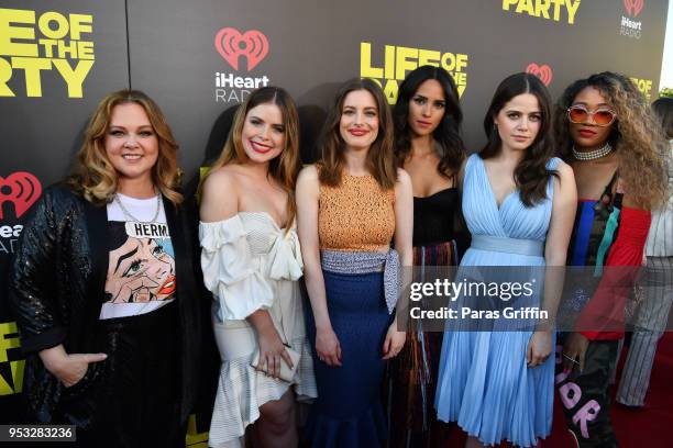 Melissa McCarthy, Jessie Ennis, Gillian Jacobs, Adria Arjona, Molly Gordon, and Yani Simone attend "Life Of The Party" World Premiere at AMC Tiger 13...