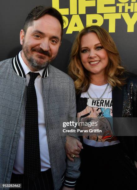 Ben Falcone and Melissa McCarthy attend "Life Of The Party" World Premiere at AMC Tiger 13 on April 30, 2018 in Opelika, Alabama.