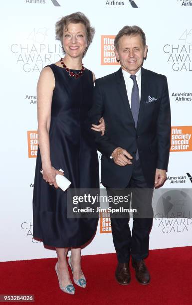 Dancer Lisa Rinehart and Choreographer Mikhail Baryshnikov attend the 45th Chaplin Award Gala honoring Helen Mirren at Alice Tully Hall on April 30,...