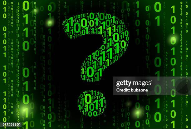 question mark binary code vector pattern background - question mark background stock illustrations