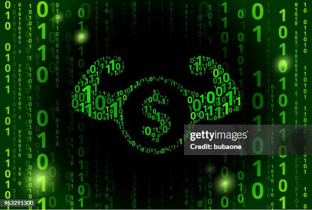 tough money binary code vector pattern background - copper gradient stock illustrations