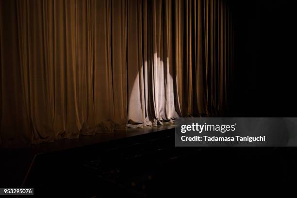 spotlight at stage of concert hall - faire du théâtre photos et images de collection
