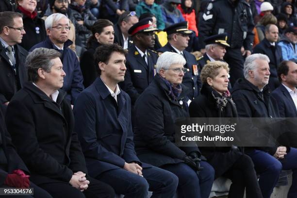 Canadian Prime Minister Justin Trudeau, Ontario Premier Kathleen Wynne, and Toronto Mayor John Tory were among the dignitaries who attended an...