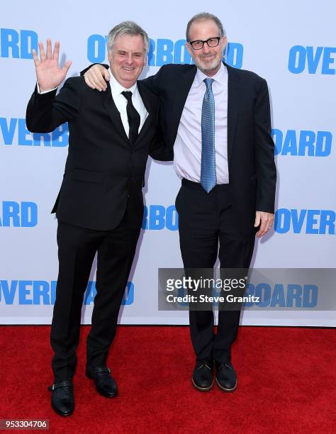 Bob Fisher, Rob Greenberg arrives at the Premiere Of Lionsgate And Pantelion Film's "Overboard" at Regency Village Theatre on April 30, 2018 in...