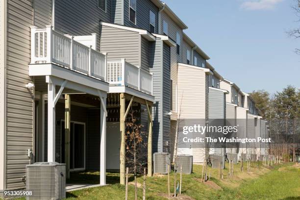 The back of homes at Cohansey Overlook on April 10, 2018 in Glen Burnie Maryland.