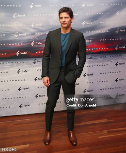 James Marsden poses at the Museum of Contemporary Art on May 1, 2018 in Sydney, Australia.