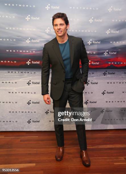 James Marsden poses at the Museum of Contemporary Art on May 1, 2018 in Sydney, Australia.