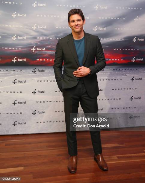 James Marsden poses at the Museum of Contemporary Art on May 1, 2018 in Sydney, Australia.