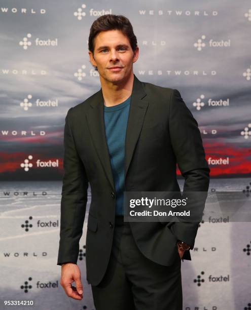 James Marsden poses at the Museum of Contemporary Art on May 1, 2018 in Sydney, Australia.