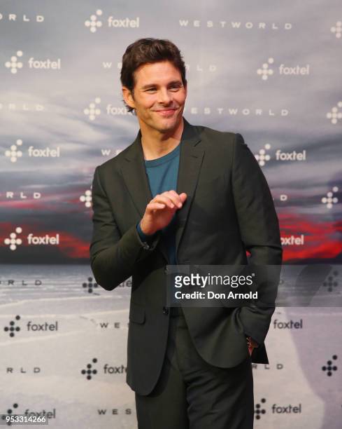 James Marsden poses at the Museum of Contemporary Art on May 1, 2018 in Sydney, Australia.