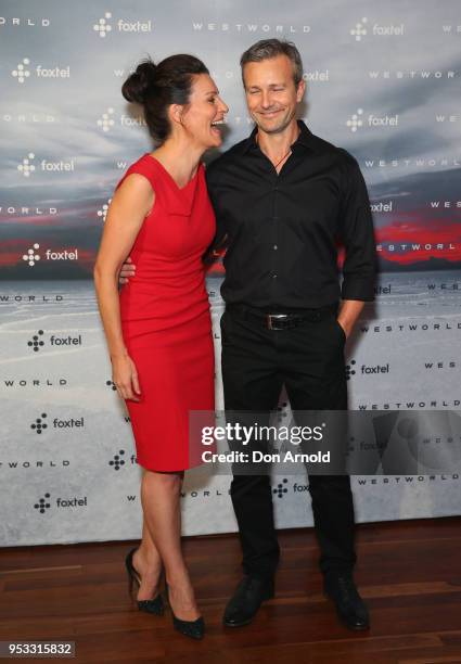 Sara Wiseman and Craig Hall pose at the Museum of Contemporary Art on May 1, 2018 in Sydney, Australia.