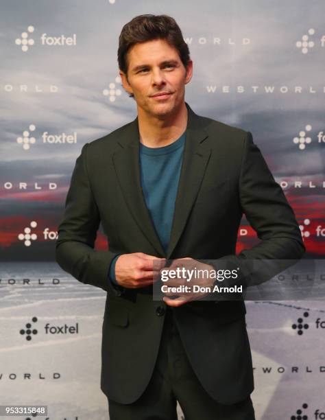 James Marsden poses at the Museum of Contemporary Art on May 1, 2018 in Sydney, Australia.