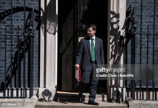 James Brokenshire, Secretary of State for Housing, Communities and Local Government, leaves after the first cabinet meeting following the Re-Shuffle...