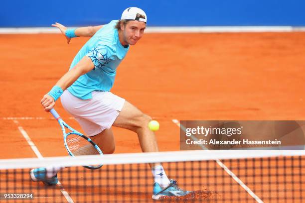 Jan-Lennard Struff of Germany plays a fore hand during his first round match against Daniel Masur of Germany on day 4 of the BMW Open by FWU at MTTC...