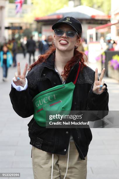 Jess Glynne seen leaving the Global Radio Studios on May 1, 2018 in London, England.