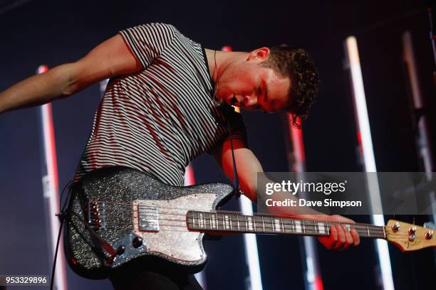 Mike Kerr of Royal Blood performs at the Logan Campbell Centre on May 1, 2018 in Auckland, New Zealand.