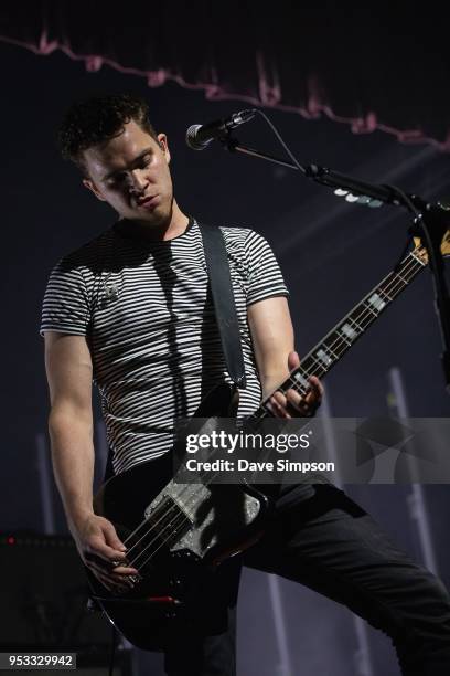 Mike Kerr of Royal Blood performs at the Logan Campbell Centre on May 1, 2018 in Auckland, New Zealand.