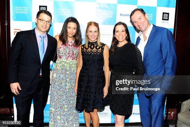 Spyro Alexopoulos, Meg Alexopoulos, Meghan Pardi, Erin Kanter and Tom Kanter attend The New York Center For Children #LiftMeUp 2018 Spring Benefit at...