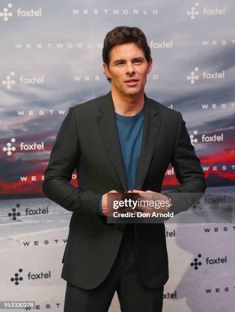 James Marsden poses at the Museum of Contemporary Art on May 1, 2018 in Sydney, Australia.