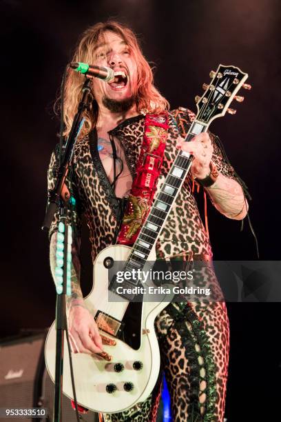Justin Hawkins of The Darkness performs at Civic Theatre on April 30, 2018 in New Orleans, Louisiana.