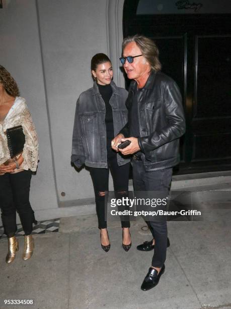 Mohamed Hadid and Shiva Safai are seen on April 30, 2018 in Los Angeles, California.