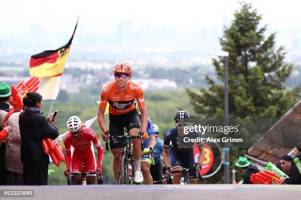 Floris Gerts of the Netherlands and Team Roompot - Nederlandse Loterij / Aaron Gate of New Zealand and Team Aqua Blue Sport / Daniel Teklehaymanot of...