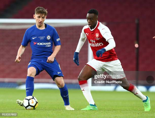 Billy Gilmour of Chelsea U18 during FA Youth Cup Final 2nd Leg match between Arsenal U18 against Chelsea U18 at Emirates stadium, London England on...