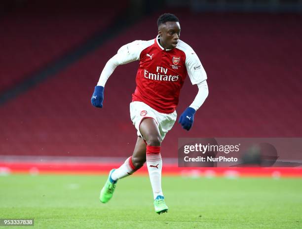 James Olayinka of Arsenal U18 during FA Youth Cup Final 2nd Leg match between Arsenal U18 against Chelsea U18 at Emirates stadium, London England on...