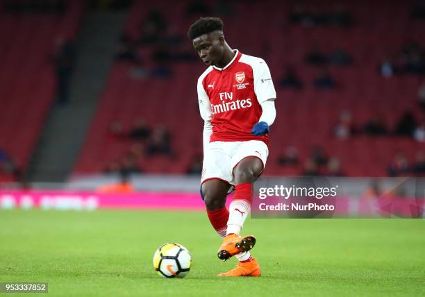 Xavier Amaechi of Arsenal U18 during FA Youth Cup Final 2nd Leg match between Arsenal U18 against Chelsea U18 at Emirates stadium, London England on...