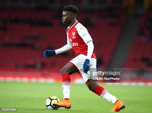 Xavier Amaechi of Arsenal U18 during FA Youth Cup Final 2nd Leg match between Arsenal U18 against Chelsea U18 at Emirates stadium, London England on...