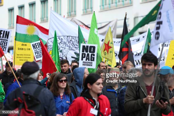 Several thousands followed the invitation of the trade unions such as IG Metall, Verdi, GEW and others to protest at the international worker's day...