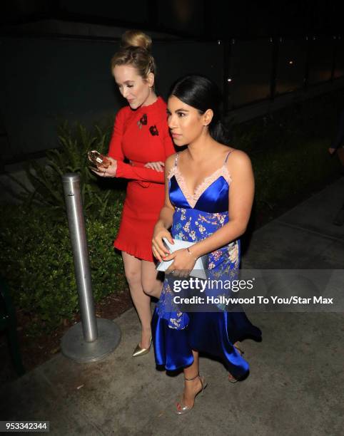 Kelley Jakle and Chrissie Fit are seen on April 30, 2018 in Los Angeles, California.