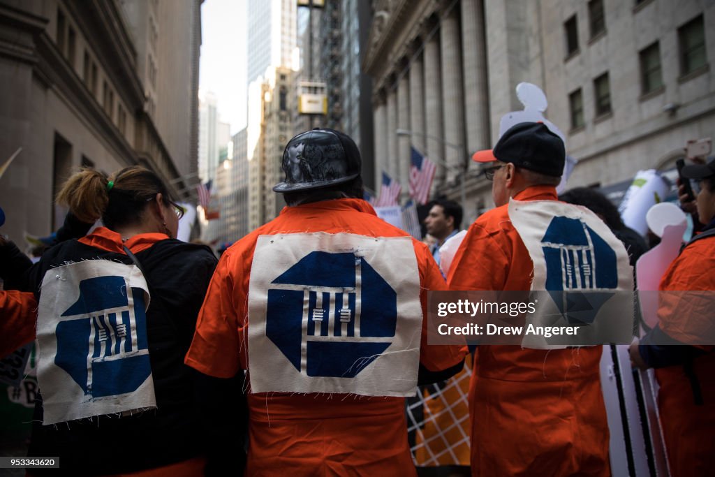 May Day Activists March On Wall Street