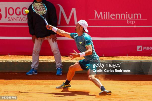 Tim Smyczek from United States of America in action during the match between Tim Smyczek from United States of America and Nicolas Kicker from...